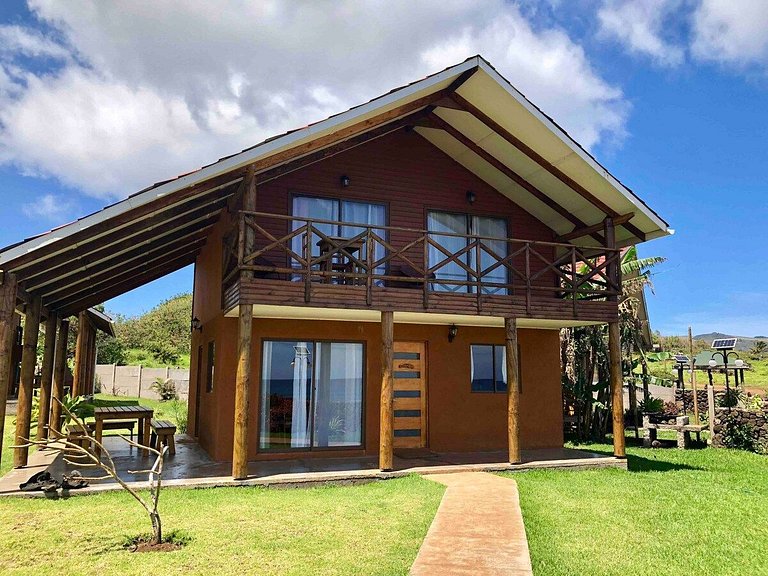 Cabaña frente al mar y con vista a los moai - Vaimiti