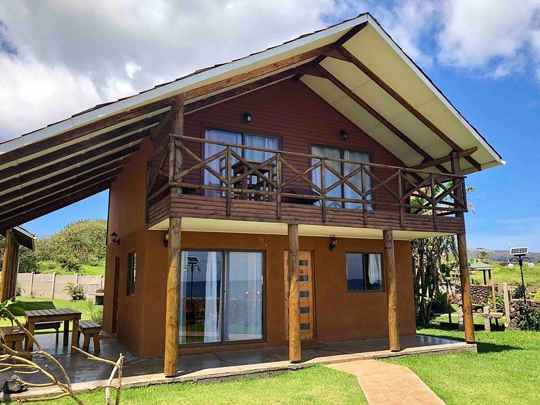 Cabaña frente al mar y con vista a los moai - Vaimiti