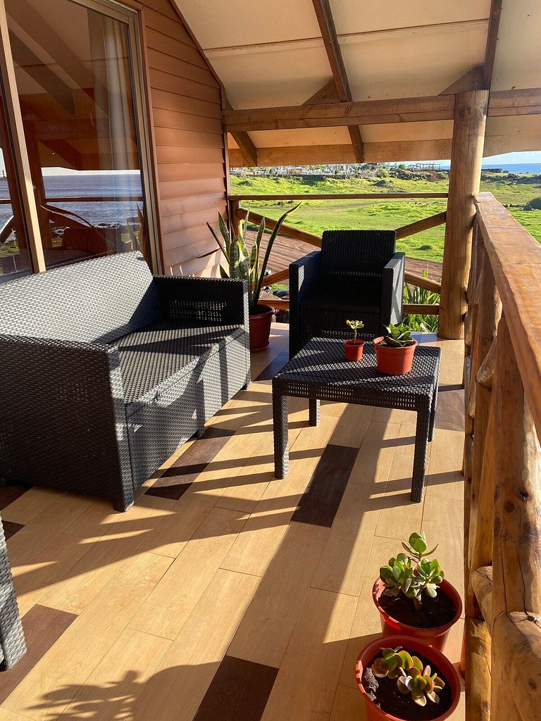 Cabaña frente al mar y con vista a los moai - Vaimiti