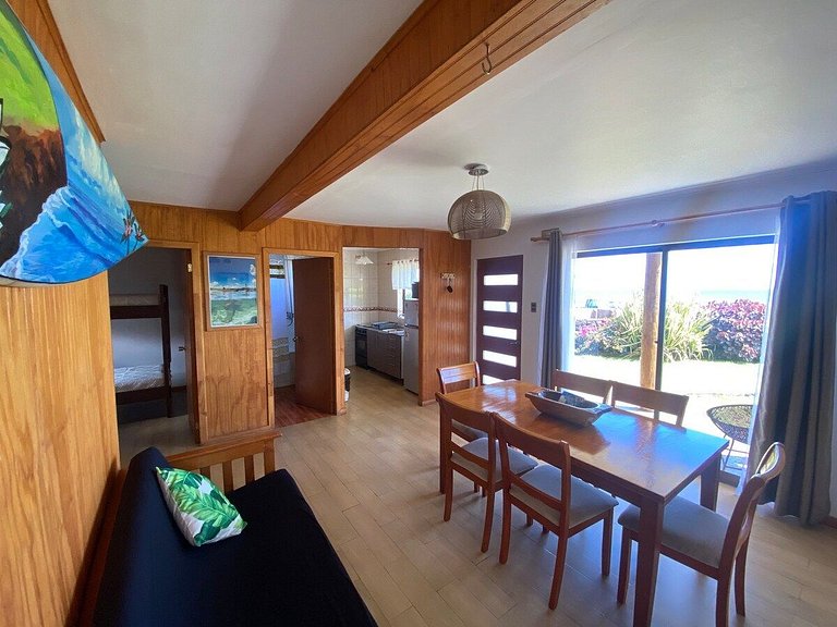 Cabaña frente al mar y con vista a los moai - Vaimiti