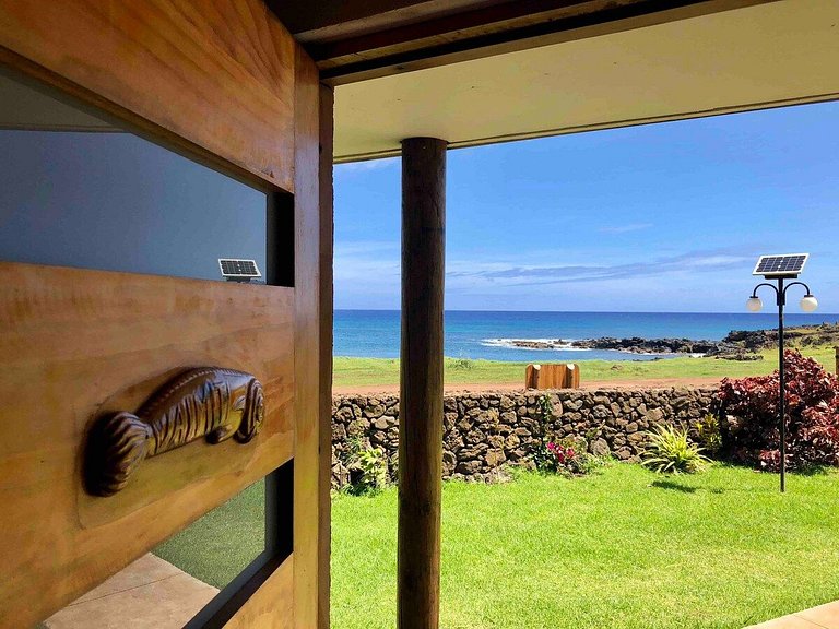 Cabaña frente al mar y con vista a los moai - Vaimiti