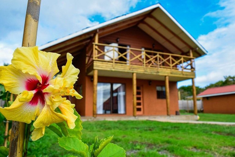 Cabaña Manoa con vista al mar