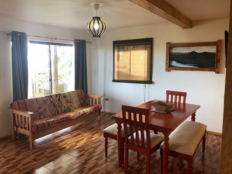 Cabaña Vave frente al mar y con vista a los moai