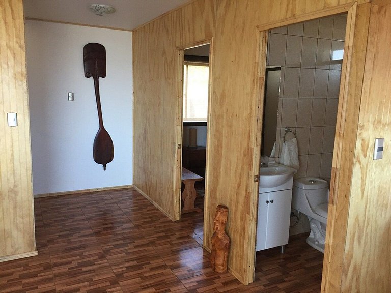 Cabaña Vave frente al mar y con vista a los moai