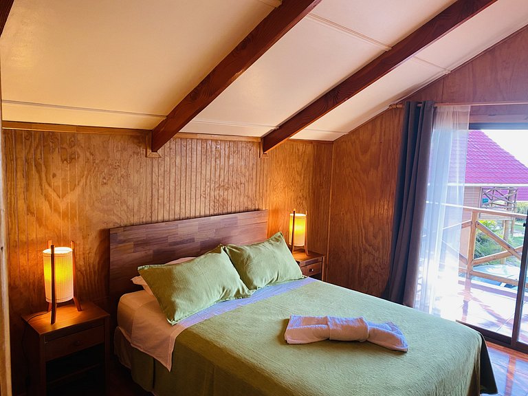 Cabaña Manoa con vista al mar