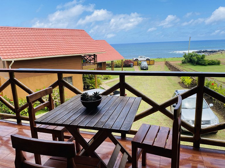 Cabaña Manoa con vista al mar