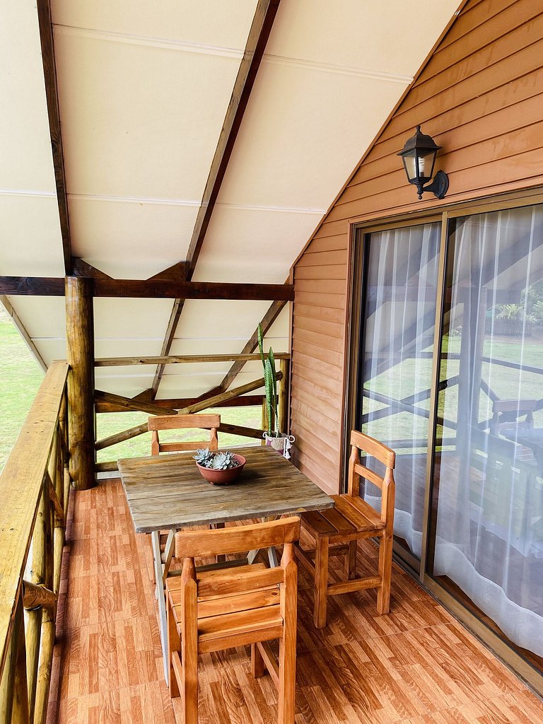 Cabaña Manoa con vista al mar