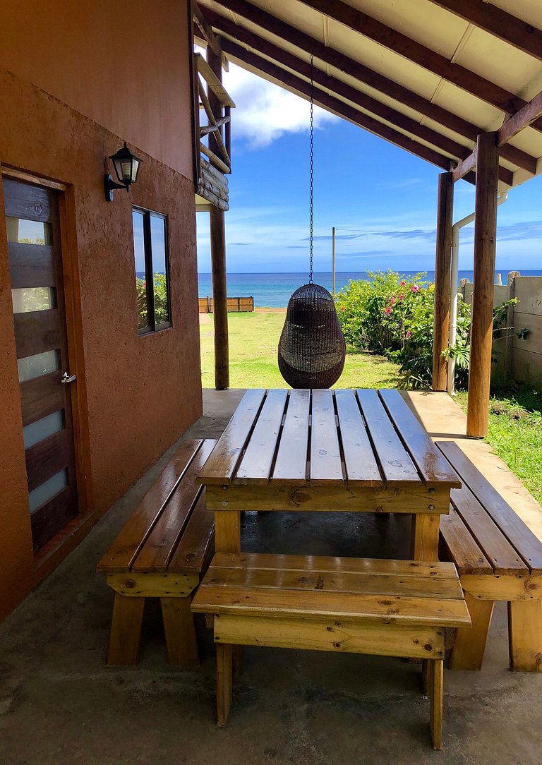 Cabaña Manoa con vista al mar