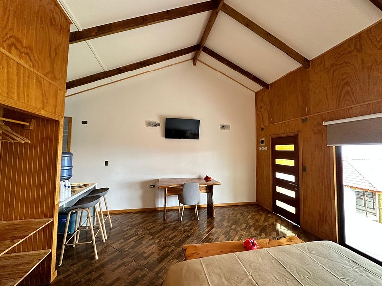 Habitación con cocina y baño privado